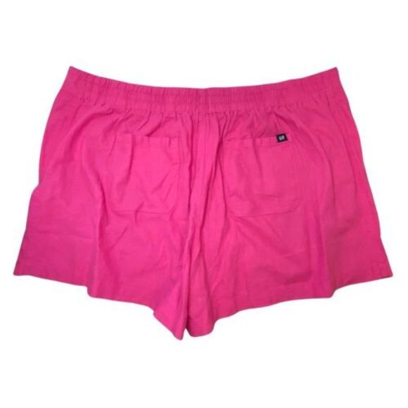 GAP Pull On Linen Comfy Shorts Front Back Pockets Womens Size XXL Fuchsia NWT - Picture 6 of 9
